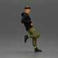 Diorama Modellbau Produktfoto 1: Miniaturfigur: Mann mit Kapuzenpullover & Cargohose, lässige Lehnpose (Ref Nr. A142)