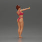 Diorama Modellbau Produktfoto 2: Diorama-Miniatur: Frau im Bikini macht Selfie am Strand, stehende Figur (Ref Nr. A69)