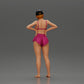 Diorama Modellbau Produktfoto 3: Diorama Figur: Stehende Miniaturfigur im Sommerlook mit Kappe, Shorts, barfuß am Strand (Ref Nr. A108)