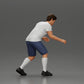 Diorama Modellbau Produktfoto 3: Diorama-Miniatur: Mann in Shorts beim Tischfußball, T-Shirt & hohen Socken (Ref Nr. A71)