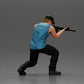 Diorama Modellbau Produktfoto 3: Diorama Figur: Kniende Miniaturfigur mit Gewehr - defensive Taktik-Pose für Diorama (Ref Nr. A140)