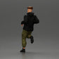 Diorama Modellbau Produktfoto 3: Miniaturfigur: Mann mit Kapuzenpullover & Cargohose, lässige Lehnpose (Ref Nr. A142)