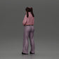 Diorama Modellbau Produktfoto 4: Diorama-Miniatur: Chola-Mädchen mit Zöpfen, Jacke, Top, Gürtel & Schlaghose (Ref Nr. A79)