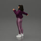 Diorama Modellbau Produktfoto 4: Diorama-Miniatur: Frau in offener Jacke, bauchfreiem Top und engen Hosen (Ref Nr. A114)
