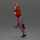 Diorama Modellbau Produktfoto 4: Diorama-Miniaturfigur: Laufendes Mädchen mit langen Haaren in Jacke (Ref Nr. A96)