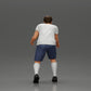 Diorama Modellbau Produktfoto 4: Diorama-Miniatur: Mann in Shorts beim Tischfußball, T-Shirt & hohen Socken (Ref Nr. A71)