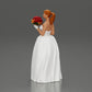 Diorama Modellbau Produktfoto 5: Diorama Figur: Miniatur-Braut in bodenlangem weißen Kleid mit Blumenstrauß (Ref Nr. A132)
