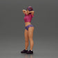 Diorama Modellbau Produktfoto 5: Diorama-Miniatur: Weibliche Figur im Bikini, kurzes Shirt & Haarband, posierend (Ref Nr. A97)