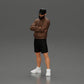 Diorama Modellbau Produktfoto 5: Figur: Mann mit verschränkten Armen, Cap, Jacke, Shorts, Sportschuhe (Ref Nr. A125)