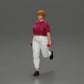 Diorama Modellbau Produktfoto 5: Dioramafigur: kräftige Frau im Fitness-Outfit, einbeinige Übung mit Kurzhanteln (Ref Nr. A105)