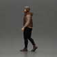 Diorama Modellbau Produktfoto 5: Diorama Figur: Bärtiger Mann in Winterkleidung, gehend - Diorama-Miniatur (Ref Nr. A129)