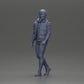 Diorama Modellbau Produktfoto 6: Diorama Figur: Bärtiger Mann in Winterkleidung, gehend - Diorama-Miniatur (Ref Nr. A129)