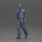 Diorama Modellbau Produktfoto 6: Gehende Miniaturfigur, Mann mit Kopftuch und Weste für Diorama - detailliert (Ref Nr. A65)