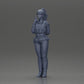Diorama Modellbau Produktfoto 6: Diorama-Figur: Polizistin stehend, Hand am Rücken, spricht ins Funkgerät (Ref Nr. A64)