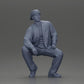 Diorama Modellbau Produktfoto 6: Diorama-Figur: Sitzender Hip-Hop-Mann mit Jacke, Cap und Sneakers (Ref Nr. A62)