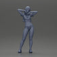 Diorama Modellbau Produktfoto 6: Diorama-Miniatur: Weibliche Figur im Bikini, kurzes Shirt & Haarband, posierend (Ref Nr. A97)