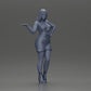 Diorama Modellbau Produktfoto 7: Dioramafigur: elegante Frau im Minikleid, ausgestreckte Hand, Halskette (Ref Nr. A118)