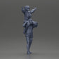 Diorama Modellbau Produktfoto 7: Miniatur-Figur: Mann in Shorts trägt Freundin auf Schultern, posierendes Paar (Ref Nr. A76)