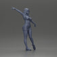Diorama Modellbau Produktfoto 7: Diorama-Figur: dynamische Frau in rotem Sportoutfit, stehende Pose, Turnschuhe (Ref Nr. A124)