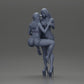 Diorama Modellbau Produktfoto 7: Miniatur-Diorama: 2 Figuren - Kappe, Top & Shorts; kurzes Kleid mit Plateaus (Ref Nr. A135)