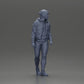 Diorama Modellbau Produktfoto 7: Diorama Figur: Bärtiger Mann in Winterkleidung, gehend - Diorama-Miniatur (Ref Nr. A129)