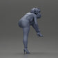 Diorama Modellbau Produktfoto 7: Diorama Figur: Miniaturfigur - Frau zieht roten High Heel an, stehende Pose für Diorama (Ref Nr. A112)