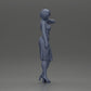 Diorama Modellbau Produktfoto 7: Weibliche Diorama-Figur im Mini-Kleid, kurzes Haar, Hand am Hals, Halskette (Ref Nr. A99)