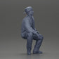 Diorama Modellbau Produktfoto 7: Diorama-Figur: Sitzender Hip-Hop-Mann mit Jacke, Cap und Sneakers (Ref Nr. A62)