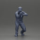 Diorama Modellbau Produktfoto 7: Diorama Figur: Kniende Miniaturfigur mit Gewehr - defensive Taktik-Pose für Diorama (Ref Nr. A140)