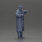 Diorama Modellbau Produktfoto 7: Diorama-Miniatur: Mafioso im Anzug und Mantel mit Hut, gestikulierend (Ref Nr. A94)