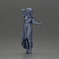 Diorama Modellbau Produktfoto 7: Miniatur-Figur: Frau im langen Brautkleid mit High Heels, elegant posierend (Ref Nr. A109)
