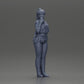 Diorama Modellbau Produktfoto 7: Diorama-Figur: Polizistin stehend, Hand am Rücken, spricht ins Funkgerät (Ref Nr. A64)