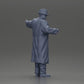 Diorama Modellbau Produktfoto 8: Diorama-Miniatur: Mafioso im Anzug und Mantel mit Hut, gestikulierend (Ref Nr. A94)