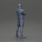 Diorama Modellbau Produktfoto 8: Figur: Mann mit verschränkten Armen, Cap, Jacke, Shorts, Sportschuhe (Ref Nr. A125)