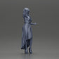 Diorama Modellbau Produktfoto 8: Miniatur-Figur: Frau im langen Brautkleid mit High Heels, elegant posierend (Ref Nr. A109)