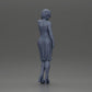 Diorama Modellbau Produktfoto 8: Weibliche Diorama-Figur im Mini-Kleid, kurzes Haar, Hand am Hals, Halskette (Ref Nr. A99)