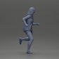 Diorama Modellbau Produktfoto 8: Diorama-Figur: Laufende junge Frau mit offenem Hemd & Shorts, entschlossen (Ref Nr. A102)
