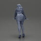 Diorama Modellbau Produktfoto 8: Diorama-Miniatur: Frau im langen Hemd, dynamische Vorwärtspose auf Zehenspitzen (Ref Nr. A121)