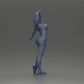 Diorama Modellbau Produktfoto 8: Diorama-Figur: dynamische Frau in rotem Sportoutfit, stehende Pose, Turnschuhe (Ref Nr. A124)