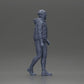 Diorama Modellbau Produktfoto 8: Diorama Figur: Bärtiger Mann in Winterkleidung, gehend - Diorama-Miniatur (Ref Nr. A129)