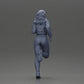 Diorama Modellbau Produktfoto 8: Diorama-Miniaturfigur: Laufendes Mädchen mit langen Haaren in Jacke (Ref Nr. A96)