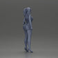 Diorama Modellbau Produktfoto 8: Diorama Figur: Weibliche Miniaturfigur stehend in kurzem Kleid mit Zöpfen und Sandalen (Ref Nr. A123)