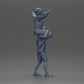 Diorama Modellbau Produktfoto 8: Miniatur-Figur: Mann in Shorts trägt Freundin auf Schultern, posierendes Paar (Ref Nr. A76)
