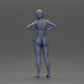 Diorama Modellbau Produktfoto 9: Diorama Figur: Stehende Miniaturfigur im Sommerlook mit Kappe, Shorts, barfuß am Strand (Ref Nr. A108)