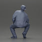 Diorama Modellbau Produktfoto 9: Diorama-Figur: Sitzender Hip-Hop-Mann mit Jacke, Cap und Sneakers (Ref Nr. A62)