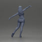 Diorama Modellbau Produktfoto 9: Diorama-Figur: dynamische Frau in rotem Sportoutfit, stehende Pose, Turnschuhe (Ref Nr. A124)