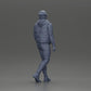 Diorama Modellbau Produktfoto 9: Diorama Figur: Bärtiger Mann in Winterkleidung, gehend - Diorama-Miniatur (Ref Nr. A129)