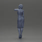 Diorama Modellbau Produktfoto 9: Weibliche Diorama-Figur im Mini-Kleid, kurzes Haar, Hand am Hals, Halskette (Ref Nr. A99)
