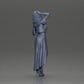 Diorama Modellbau Produktfoto 9: Miniatur-Figur: Frau im langen Brautkleid mit High Heels, elegant posierend (Ref Nr. A109)