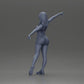 Diorama Modellbau Produktfoto 10: Diorama-Figur: dynamische Frau in rotem Sportoutfit, stehende Pose, Turnschuhe (Ref Nr. A124)